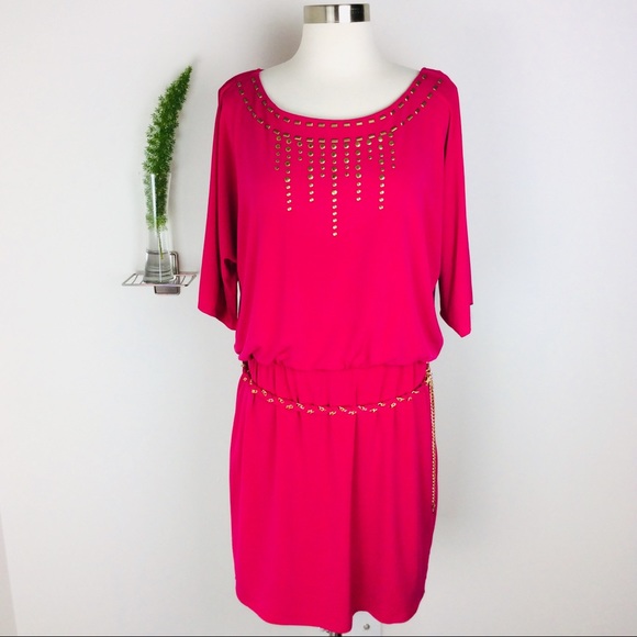 macy's fuschia dress
